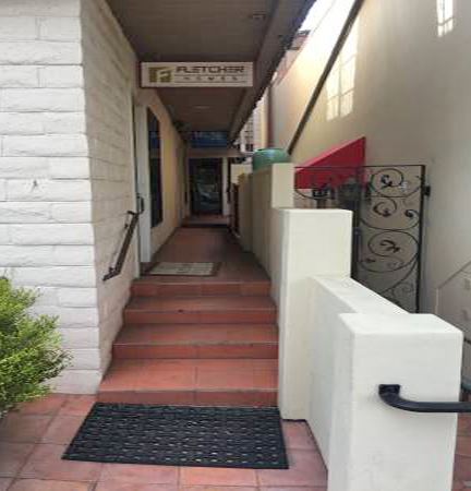 Your glass entry door is visible from the street.