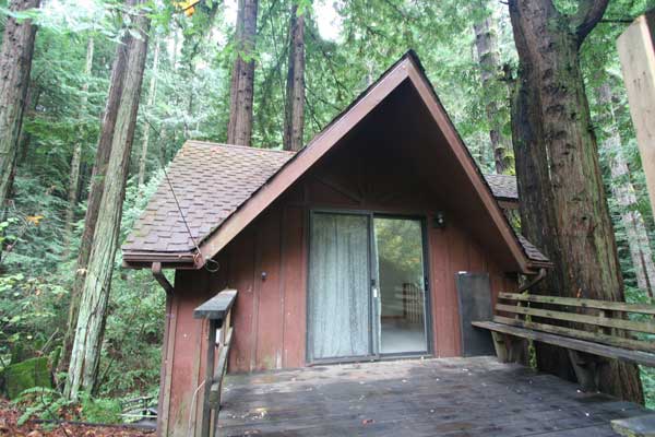 Upper level entrance with deck.
