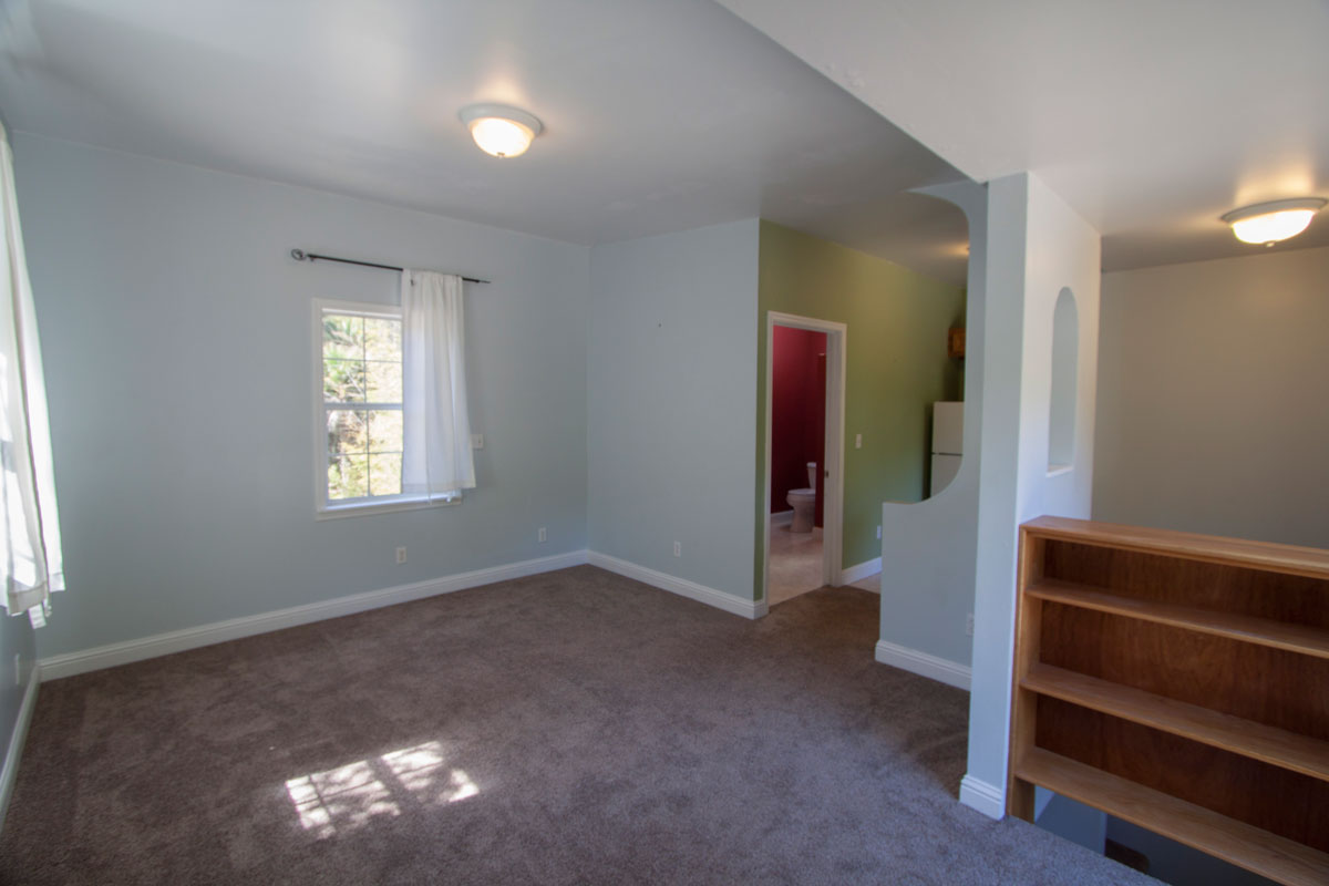 Moving upstairs is another living room (or bedroom)  It is 12' x 16'.
