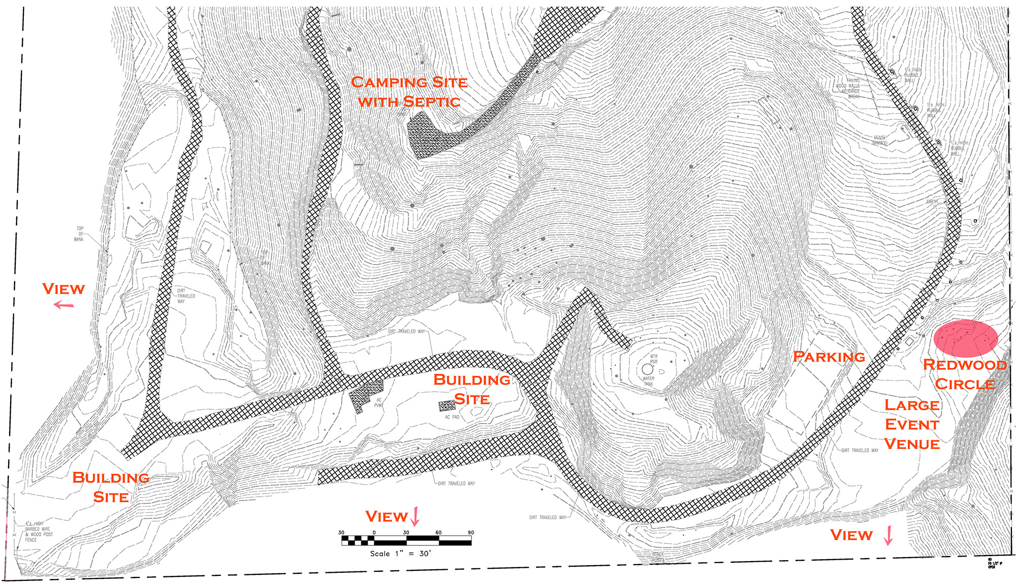 Upper third — large venue