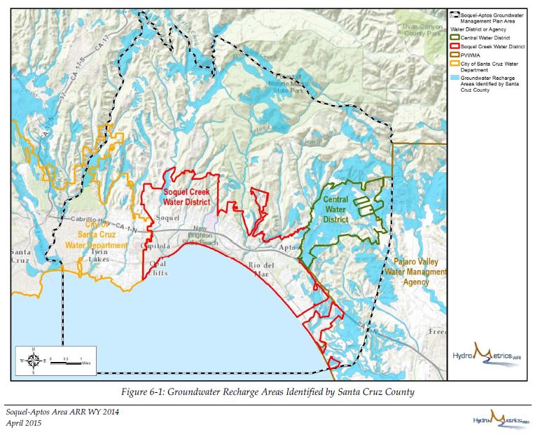 County water recharge constraint map