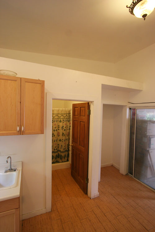 Loft storage above bathroom and closet.